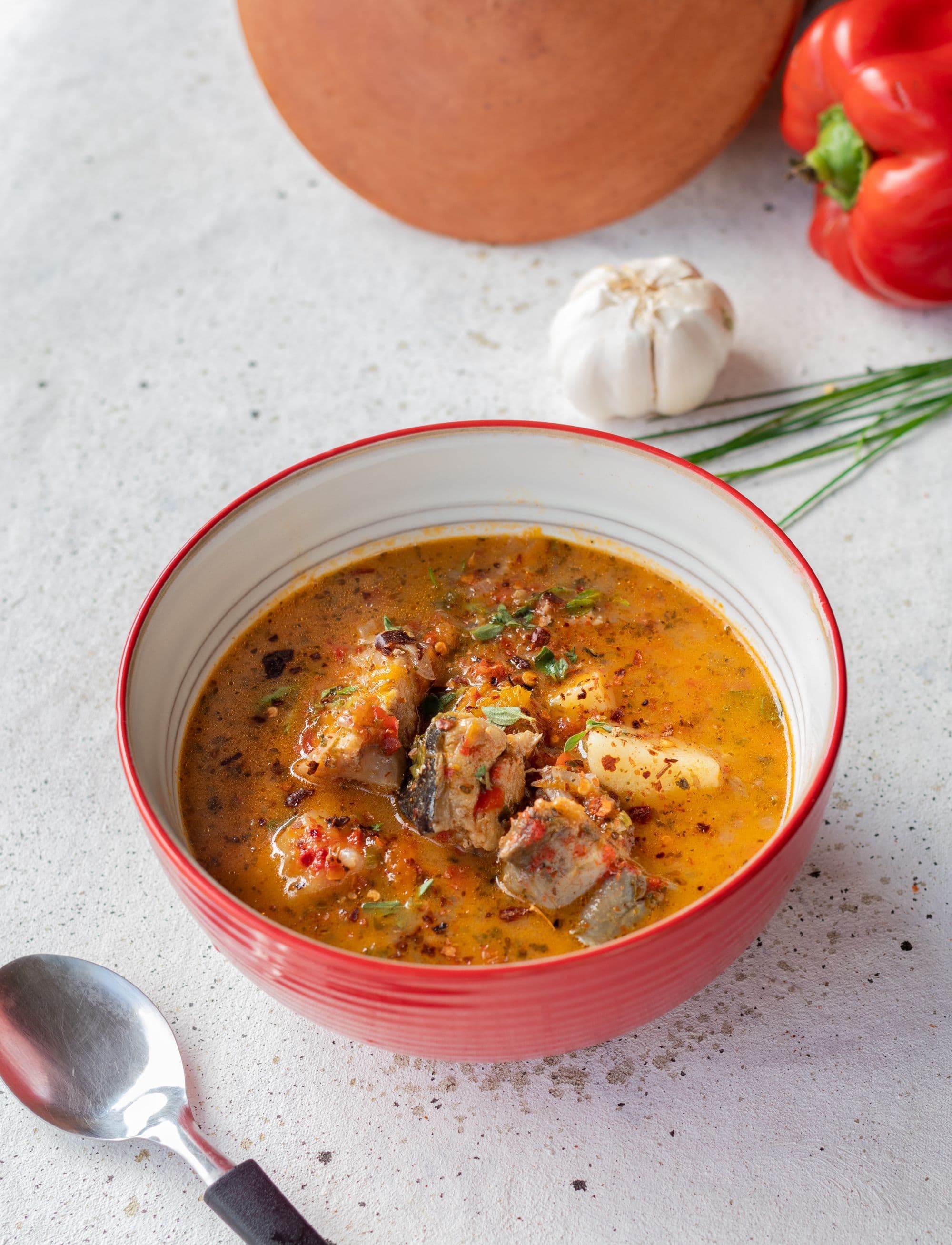 Sopa de surubi - pira caldo (plato tradicional